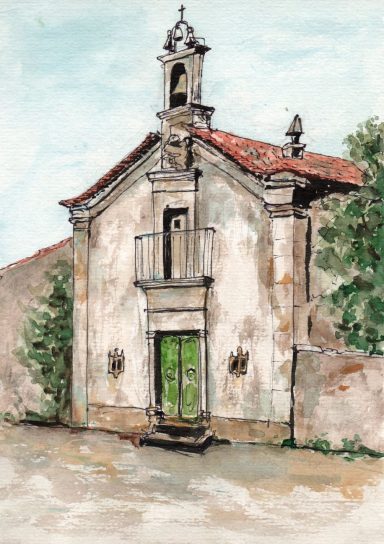 Aquarell "Kirche in Portugal"